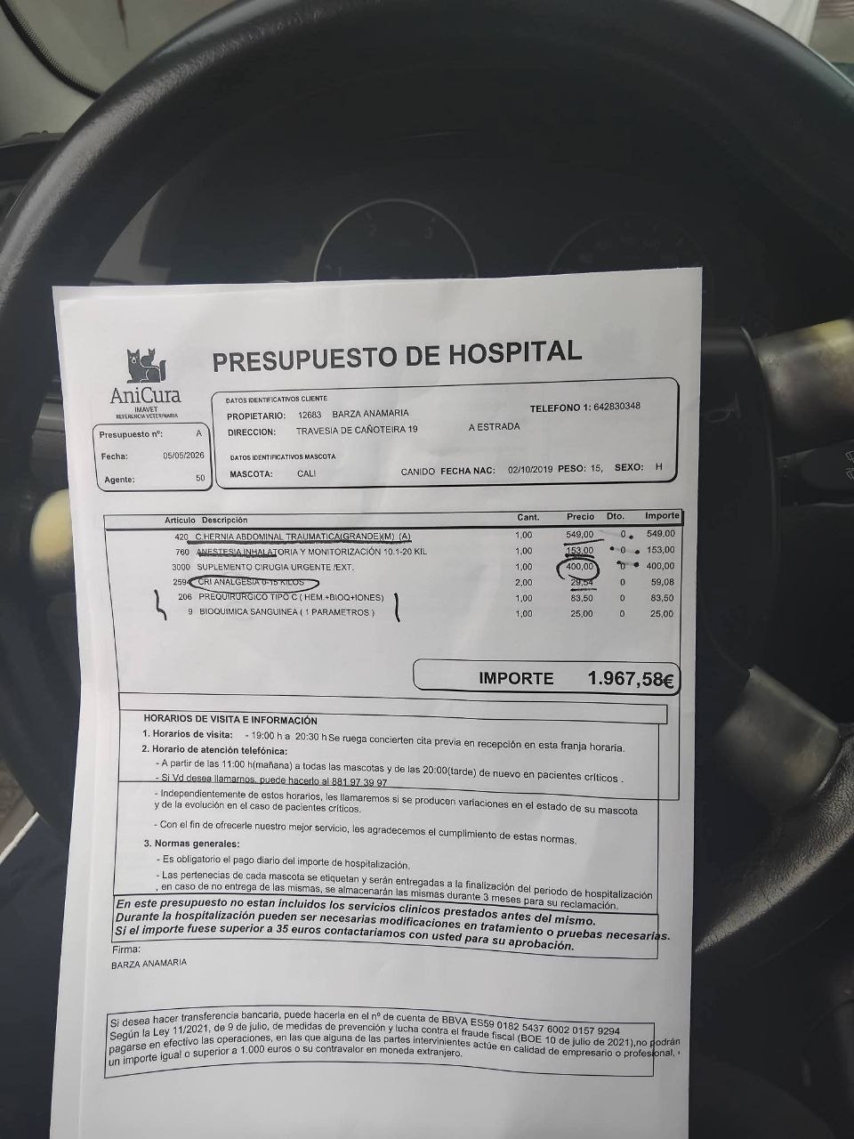 Factura veterinaria 1